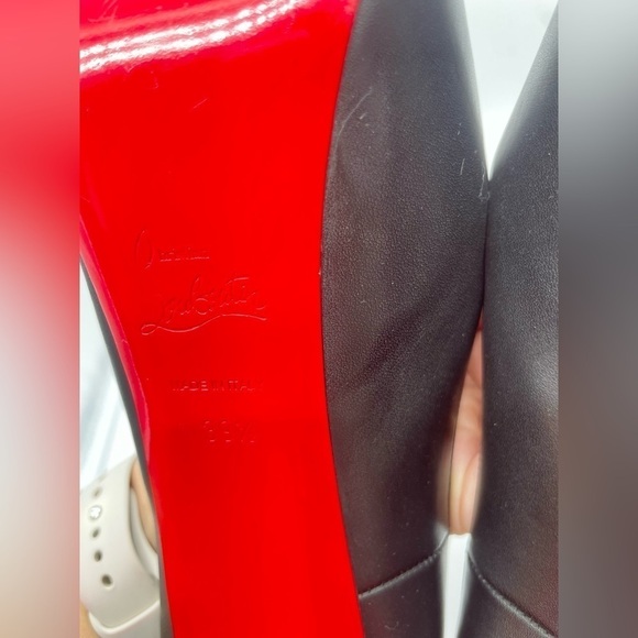Christian Louboutin Black Leather Peep toe Highness pumps 160mm 39.5 - Picture 11 of 13